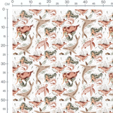 Tissu - Sirènes et animaux marins