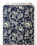 Tissu - Crânes et serpents entrelacés