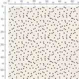 Tissu - Pois noirs uniformes sur beige