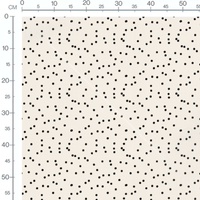 Tissu - Pois noirs uniformes sur beige