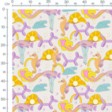 Tissu - Animaux fantastiques colorés