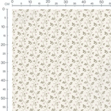 Tissu - Fleurs roses sur fond crème