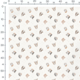 Tissu - Têtes d'animaux aquarelle