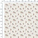 Tissu - Canards et éclaboussures vertes