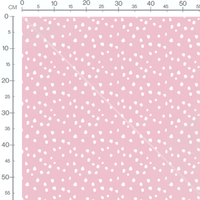 Tissu - Pois blancs aléatoires sur rose