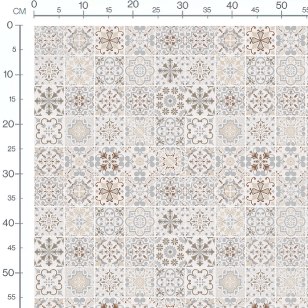 Tissu - Carreaux géométriques variés