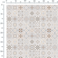 Tissu - Carreaux géométriques variés