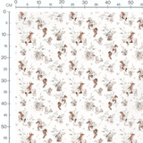 Tissu - Animaux et champignons forestiers