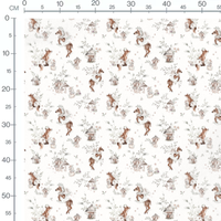 Tissu - Animaux et champignons forestiers
