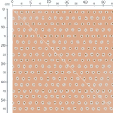 Tissu - Marguerites sur fond pêche