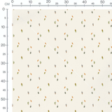 Tissu - Feuilles vertes et orange 2