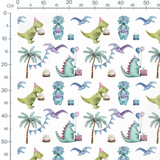 Tissu - Dinosaures fête d'anniversaire
