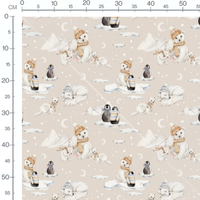 Tissu - Animaux polaires en fête 2