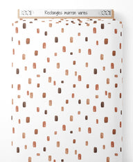 Tissu - Rectangles marron variés