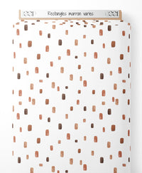 Tissu - Rectangles marron variés
