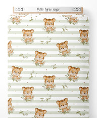 Tissu - Petits tigres rayés