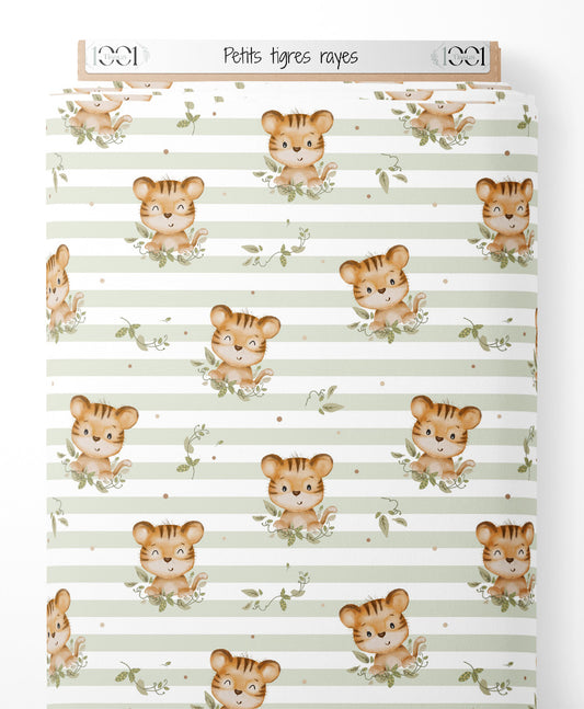 Tissu - Petits tigres rayés