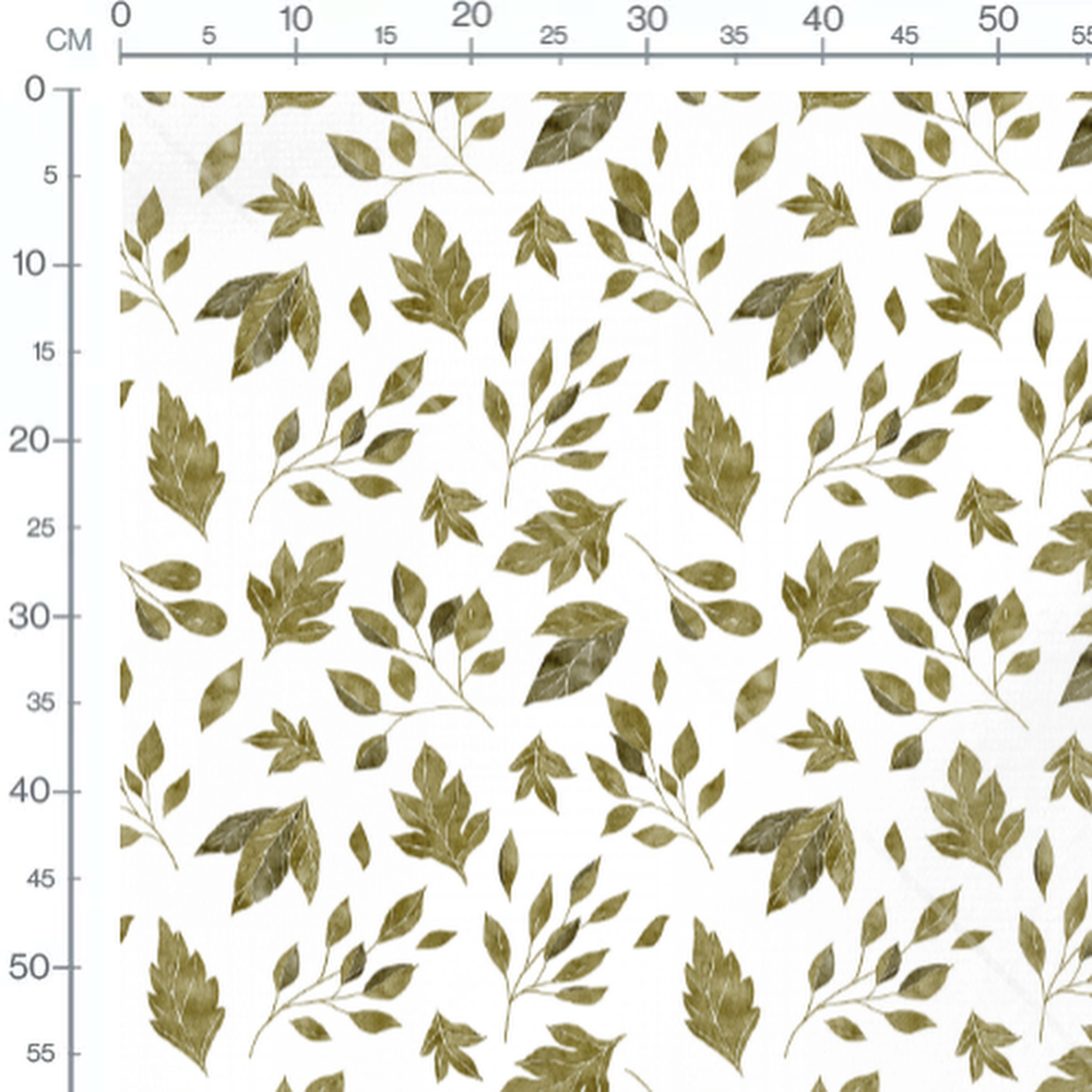 Tissu - Formes de feuilles variées