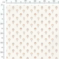 Tissu - Arcs et triangles pastel