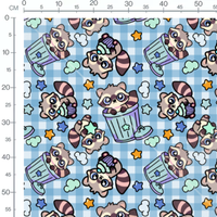 Tissu - raton laveur kawaii