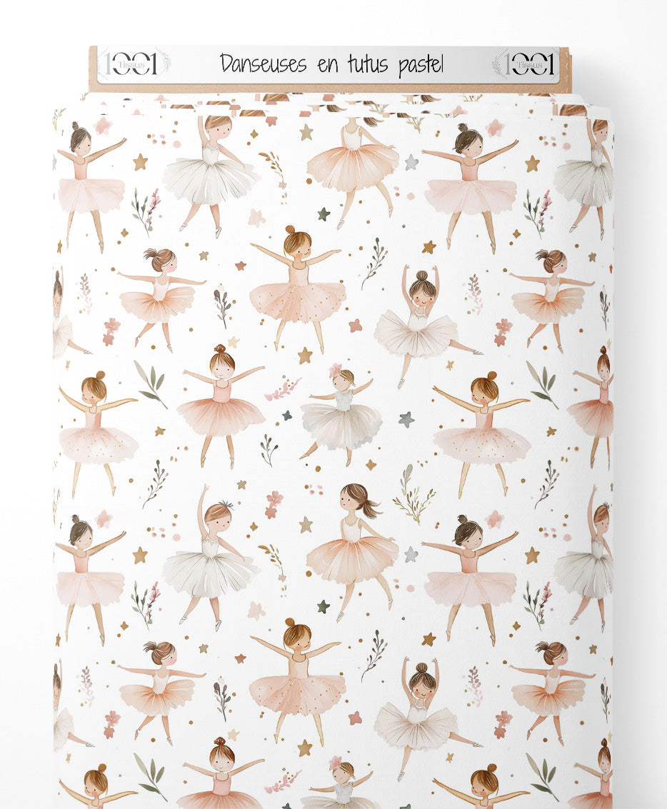 Tissu - Danseuses en tutus pastel