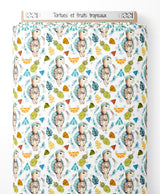 Tissu - Tortues et fruits tropicaux