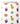 Tissu - Fruits souriants multicolores