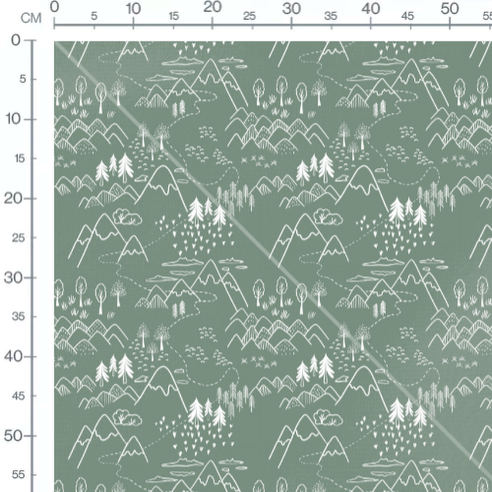 Tissu - Tissu Montagne vert