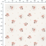 Tissu - Souris avec collerette beige