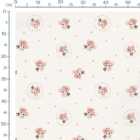 Tissu - Souris avec collerette beige