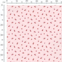 Tissu - Cerises sur fond rose clair