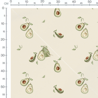 Tissu - Avocats avec joues roses