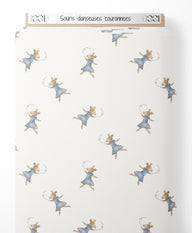 Tissu - Souris danseuses couronnées