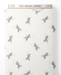Tissu - Souris danseuses couronnées