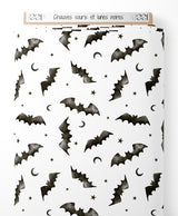 Tissu - Chauves-souris et lunes noires