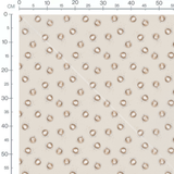 Tissu - Tasses crème sur fond beige
