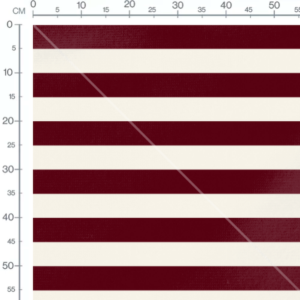 Tissu - Rayures bordeaux et crème