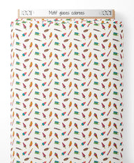 Tissu - Motif glaces colorées