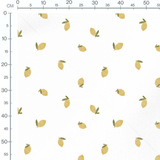 Tissu - Citrons et feuilles vertes 2