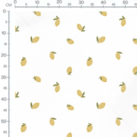 Tissu - Citrons et feuilles vertes 2