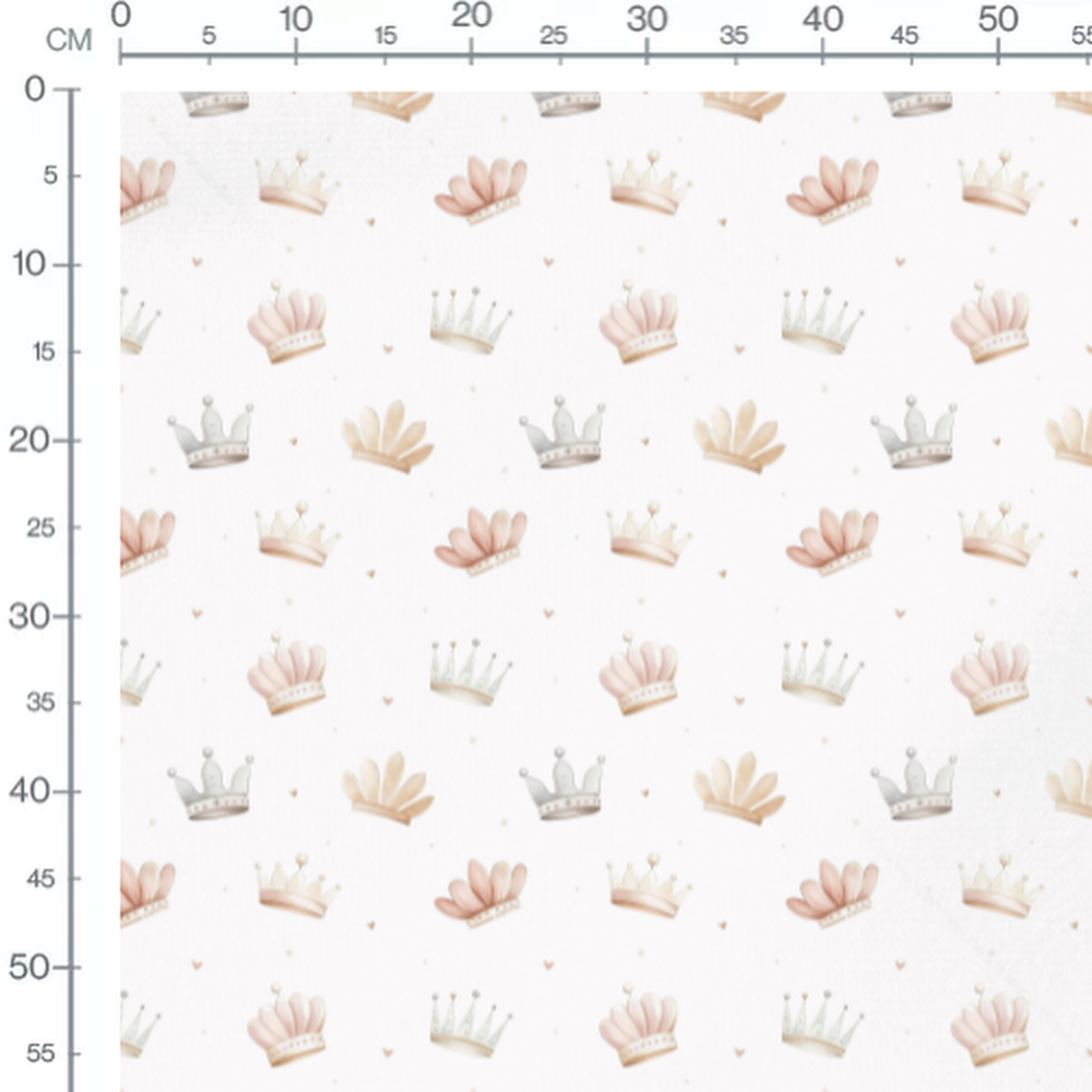 Tissu - Couronnes et fleurs pastel