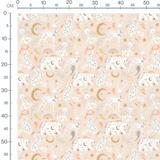 Tissu - Animaux nordiques motifs floraux
