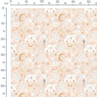 Tissu - Animaux nordiques motifs floraux