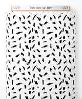 Tissu - Traits noirs sur blanc