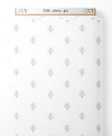 Tissu - Petits arbres gris