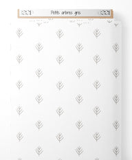 Tissu - Petits arbres gris