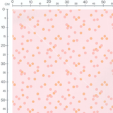 Tissu - Pois roses sur fond clair