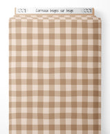 Tissu - Carreaux beiges sur beige