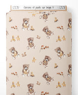 Tissu - Oursons et jouets sur beige 5