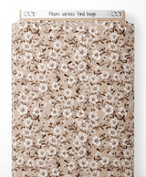 Tissu - Fleurs variées sur fond beige
